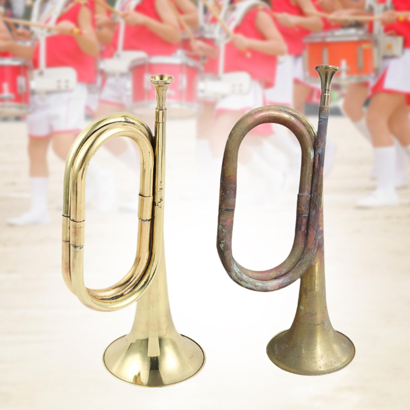 Musical Instrument Bugle - Trompeta de caballería con boquilla, instrumento